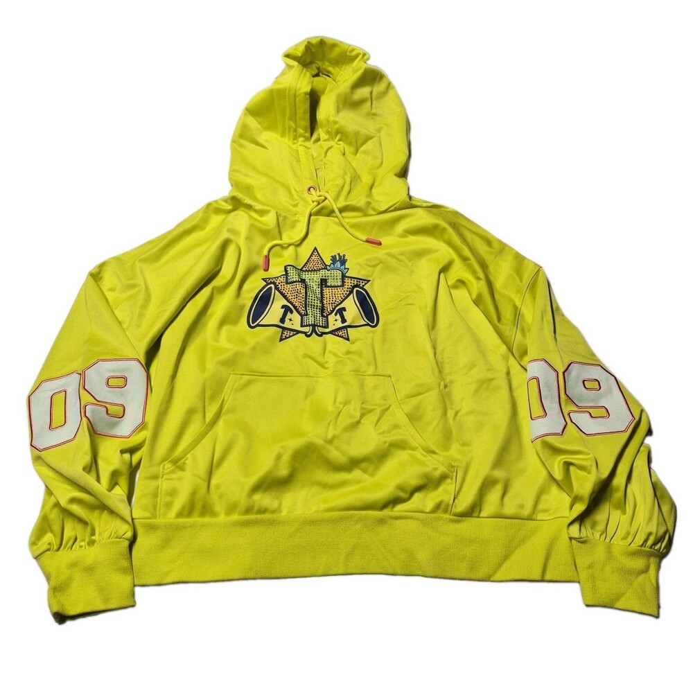 Disney Color Me Courtney Princess Tiana Rhinestone Hoodie Neon Yellow 3X Plus